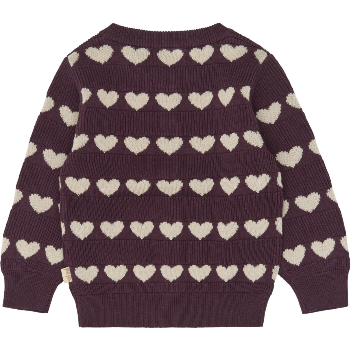 Petit Piao Huckleberry Heart Aop Ppelia Knit Cardigan