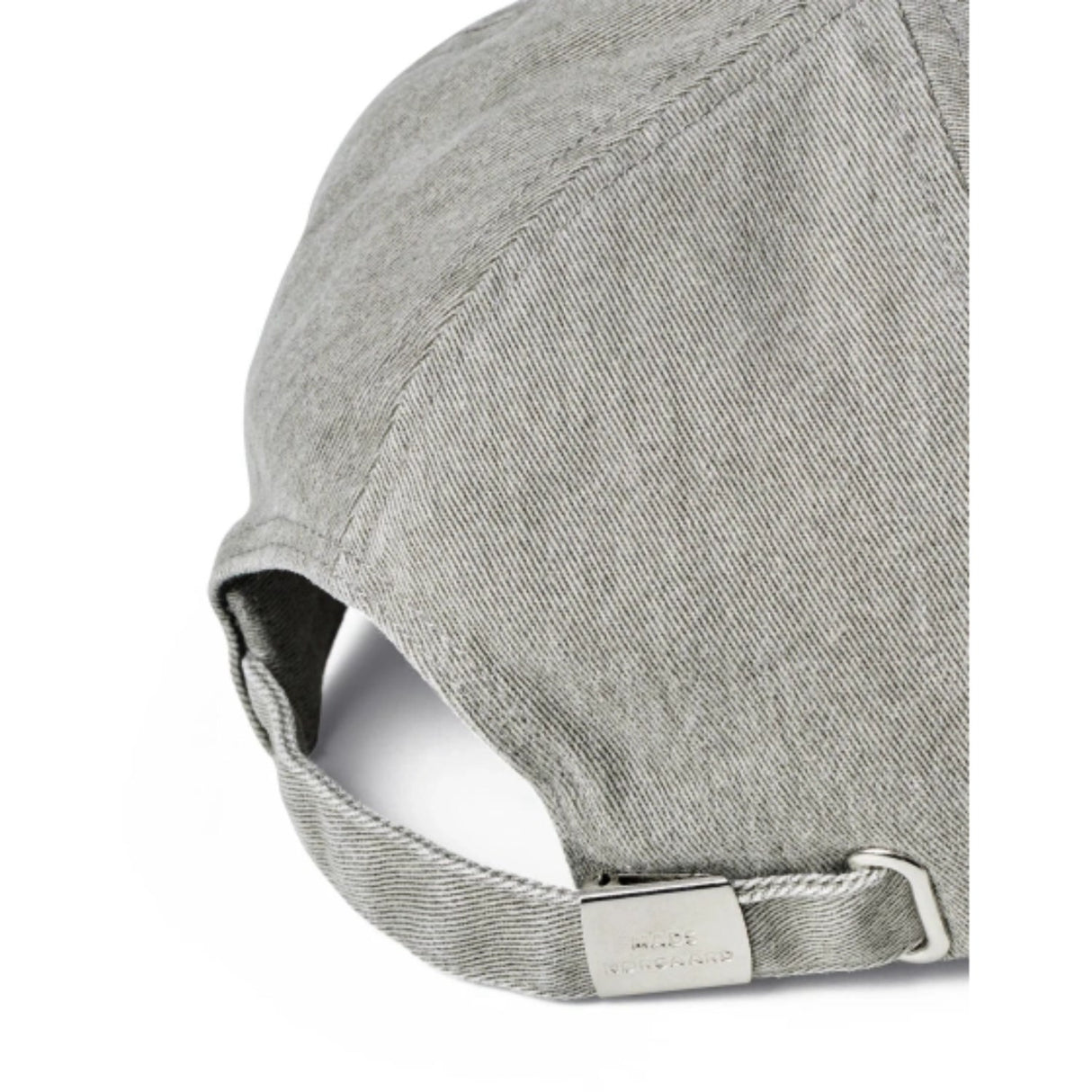 Mads Nørgaard Grey Melange Washed Cotton Twill Mirror Coal Cap