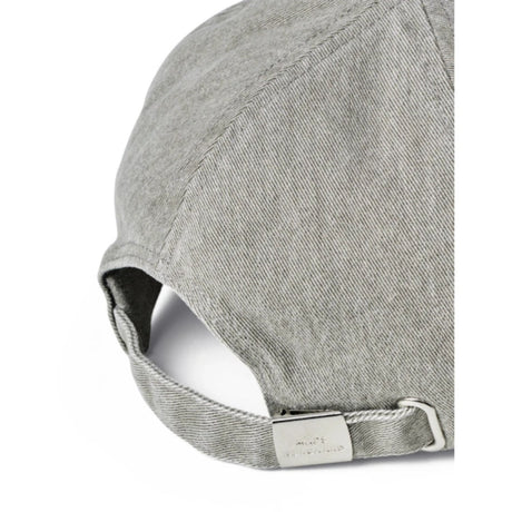 Mads Nørgaard Grey Melange Washed Cotton Twill Mirror Coal Cap