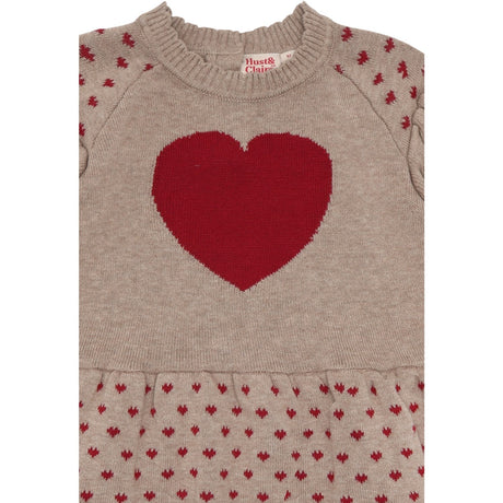 Hust & Claire Biscuit Knit Dress Hearts
