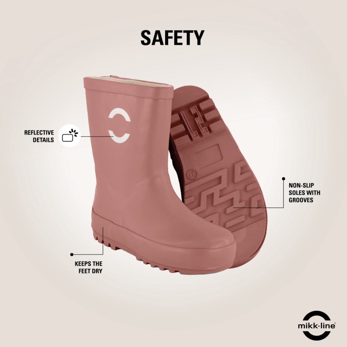 Mikk-Line Burlwood Wellies Solid