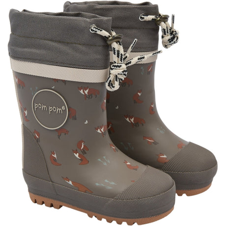 Pom Pom Bungee Cord Fox Aop Brynn Gumboots Thermo Aop