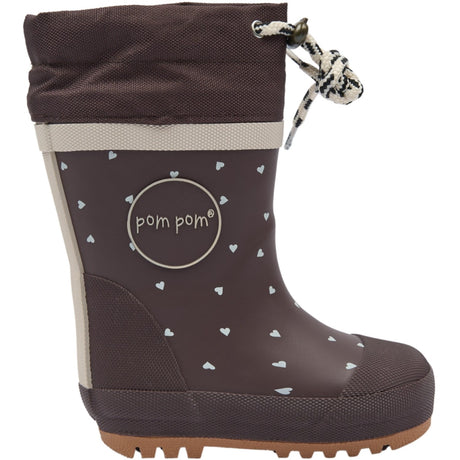 Pom Pom Chestnut Heart Aop Brynn Gumboots Thermo Aop