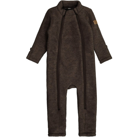 Mikk-Line Dark Brown Melange Wool suit