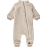 Mikk-Line Melange Offwhite Wool Suit With Rib