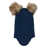 Mikk-Line Wool Balaclava with Pom Pom Blue Nights