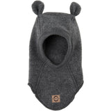 Mikk-Line Wool Balaclava w. Ears Anthracite Melange