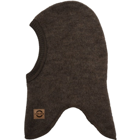 Mikk-Line Dark Brown Melange Wool Balaclava