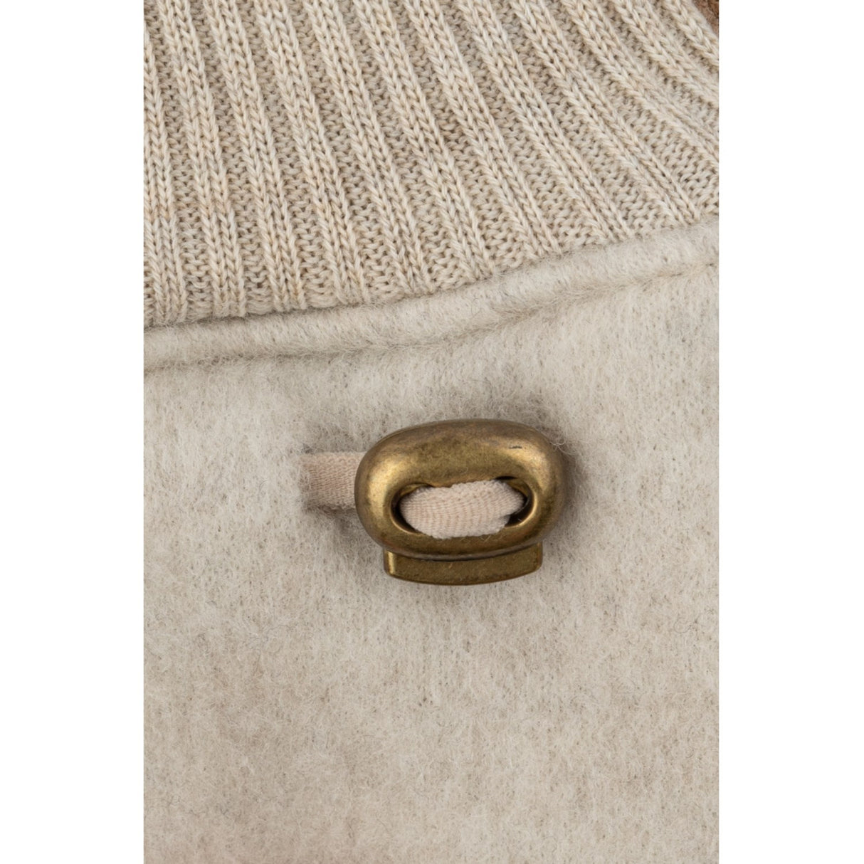 Mikk-Line Wool Mittens Melange Offwhite