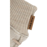 Mikk-Line Wool Mittens Melange Offwhite