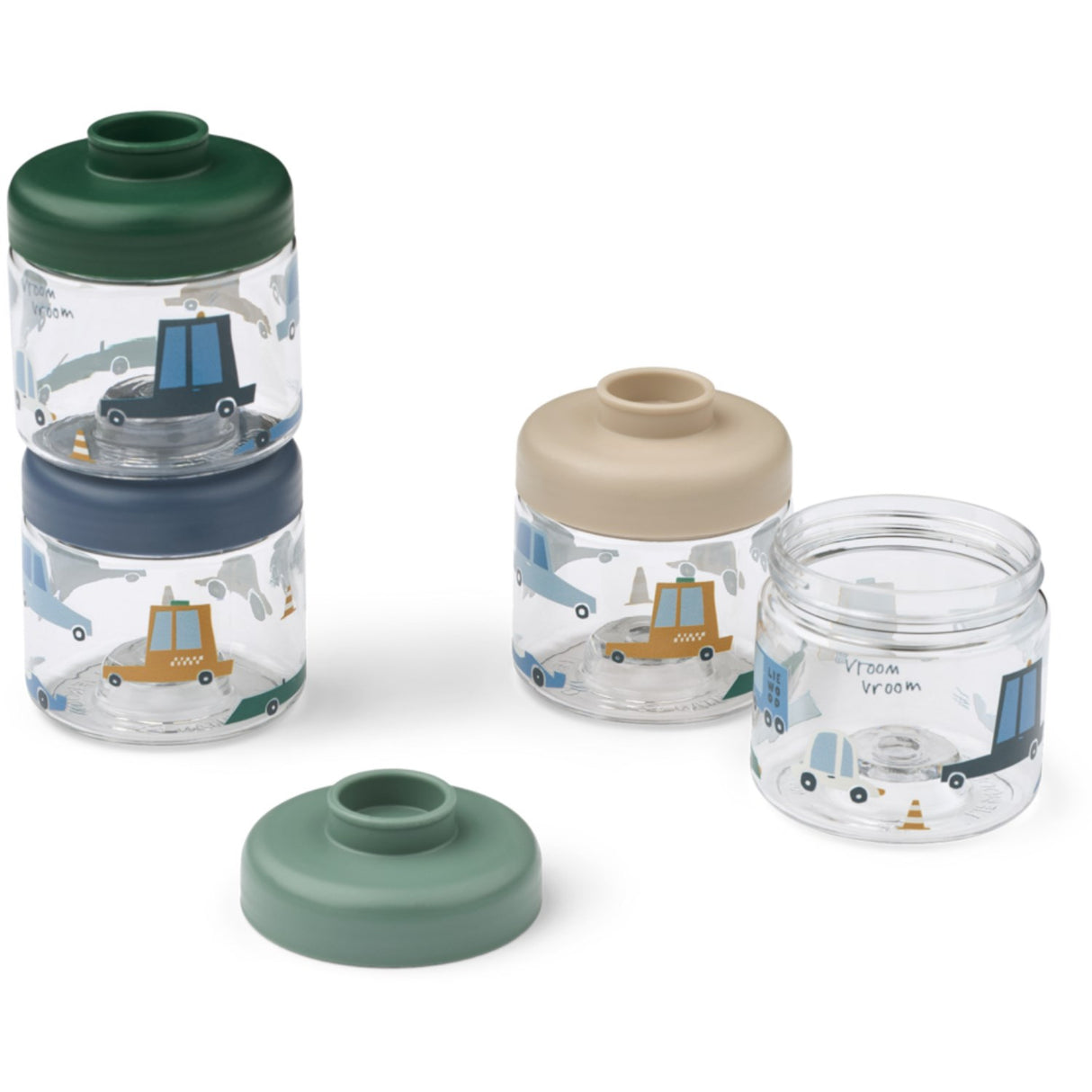 LIEWOOD Cars / Sandy Dominique Food Tritan Boxes 100 Ml 4-Pack