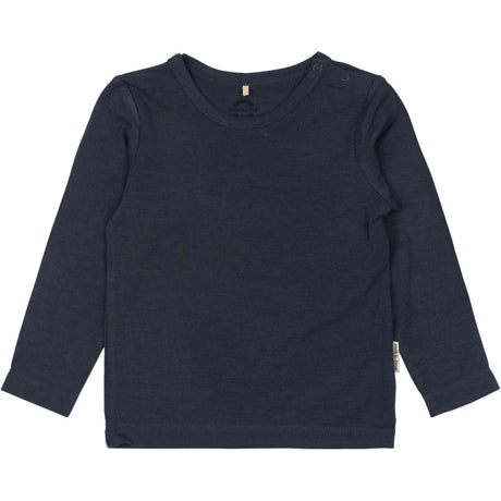 Mikk-Line Blue Nights Wool/Bamboo Ls Top
