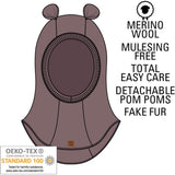 Mikk-Line Twilight Mauve Wool Fullface W Ears