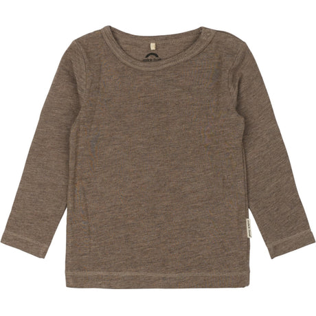 Mikk-Line Melange Denver Wool/Bamboo Ls Top
