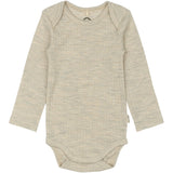 Mikk-Line Melange Offwhite Merino Wool Ls Body