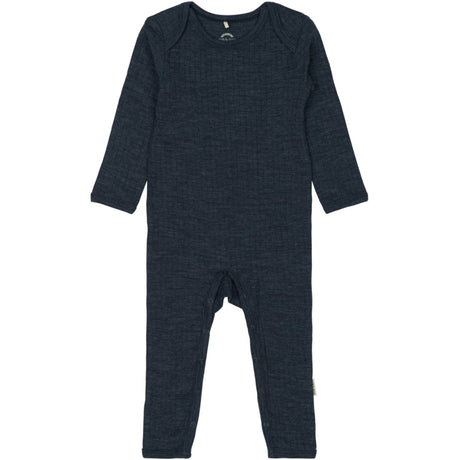 Mikk-Line Melange Blue Nights Merino Wool Ls Suit