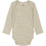 Mikk-Line Melange Offwhite Merino Wool Ls Body