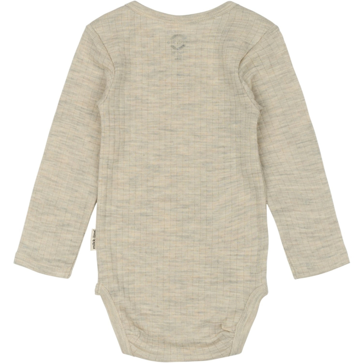 Mikk-Line Melange Offwhite Merino Wool Ls Body