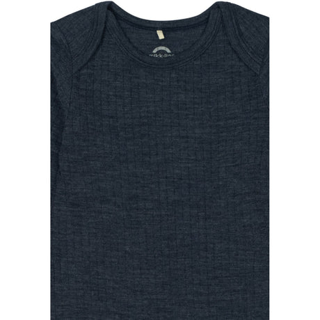 Mikk-Line Melange Blue Nights Merino Wool Ls Suit