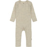 Mikk-Line Melange Offwhite Merino Wool Ls Suit