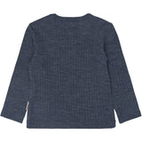 Mikk-Line Melange Blue Nights Merino Wool Ls Top