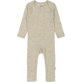 Mikk-Line Melange Offwhite Merino Wool Ls Suit