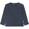 Mikk-Line Melange Blue Nights Merino Wool Ls Top
