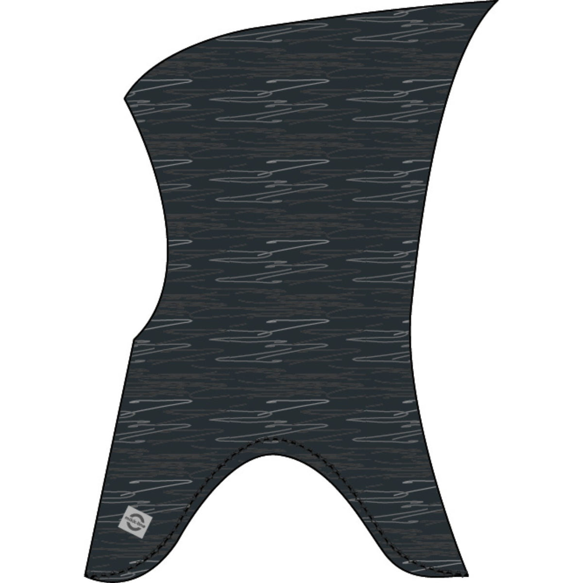 Mikk-Line Dark Grey Melange Wool Fullface Tip - Solid W. Windstop