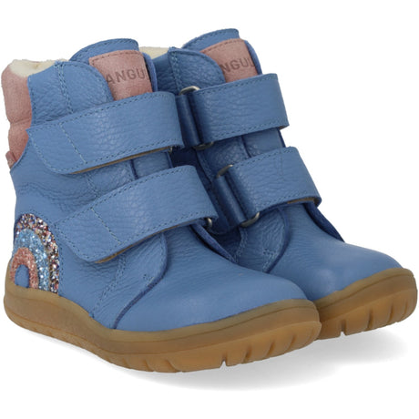 Angulus Blue Daisy/Faded Rose Tex-Støvle With Funklende Glitterregnbue