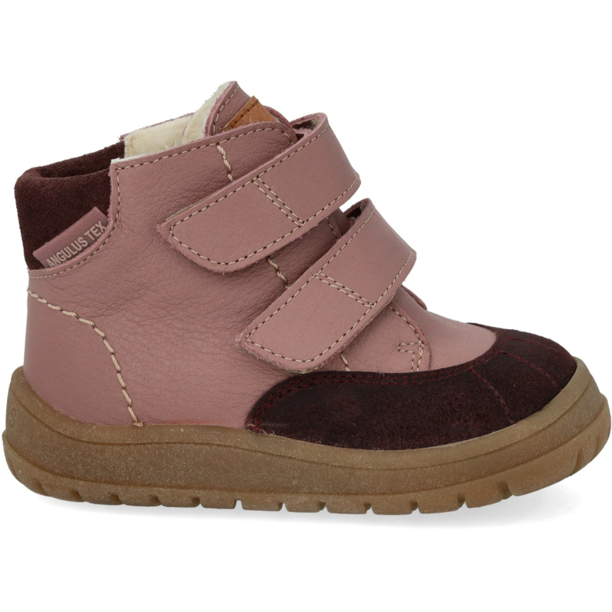 Angulus Aubergine/Faded Rose/Tan Beginner Tex-Støvle With Kontraststikninger