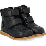 Angulus Black/Black/Black Tex-Støvle With Funklende Glitterhjerter
