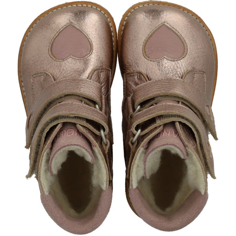Angulus Rose Copper/Rosebud/Faded Rose Tex-Støvle With Funklende Glitterhjerter
