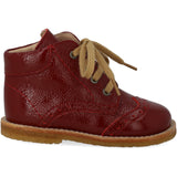 Angulus Cranberry Klassisk Snøresko With Brogue Detaljer