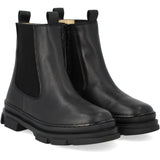Angulus Black/Black Støvlet With Elastik Og Zipper