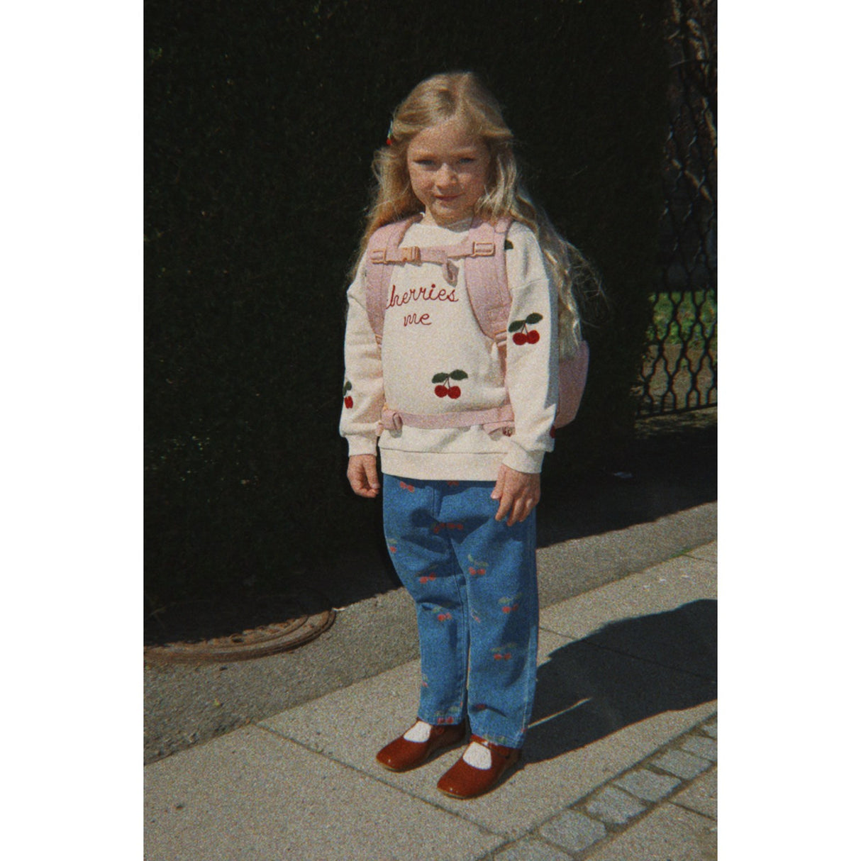 Konges Sløjd Ma Grande Cerise Denim Magot Frill Pants Gots