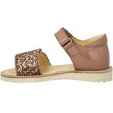 Angulus Clay/Clay Glitter Sandal With Funklende Glitterdetalje