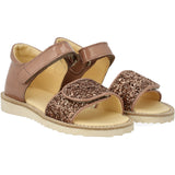 Angulus Clay/Clay Glitter Sandal With Funklende Glitterdetalje