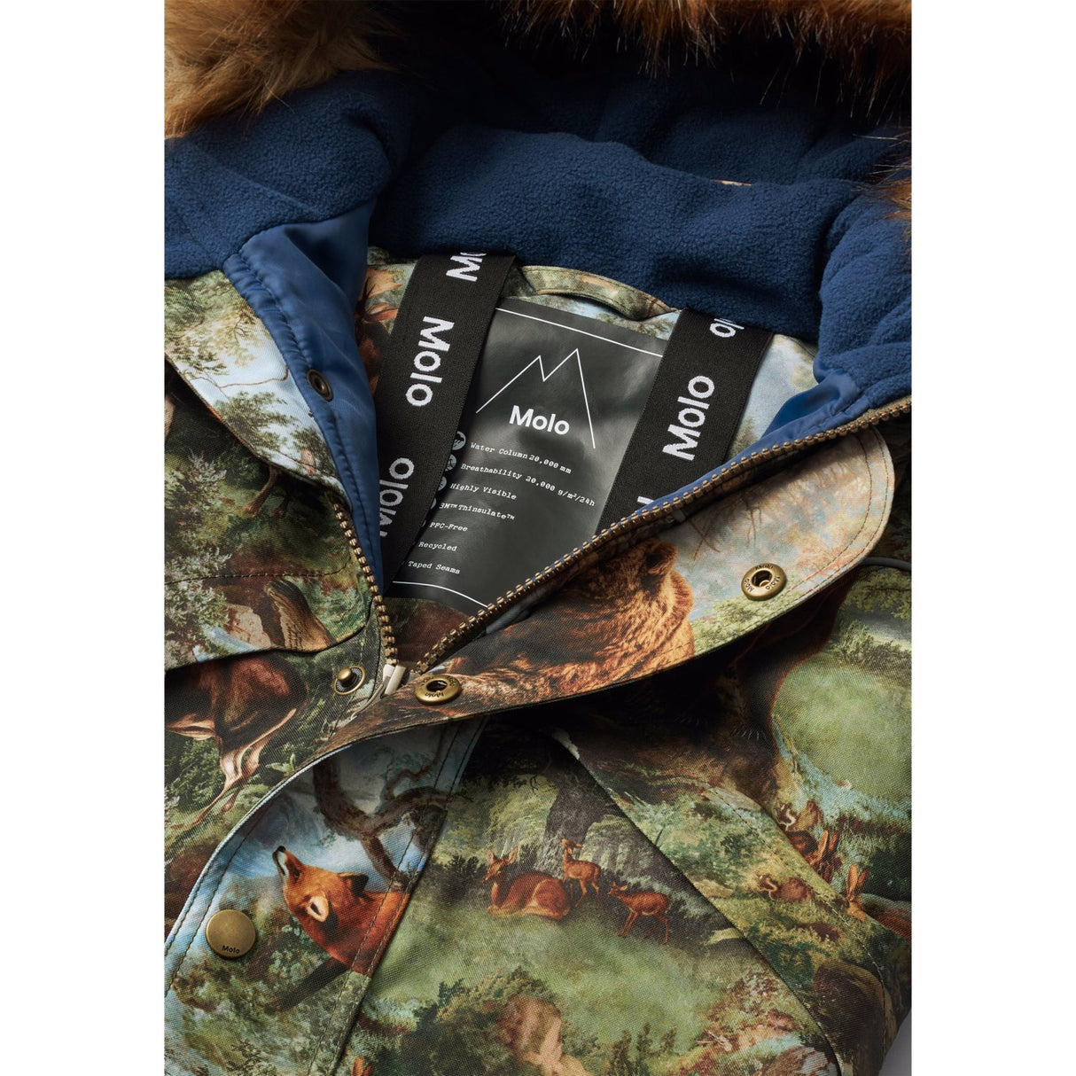 Molo Forest Art Polaris Fur Junior Snowsuit