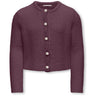 kids ONLY Mauve Wine Kogpiumo Petra Pearl O-Neck Car Knt Noos
