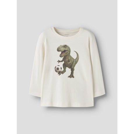 Name It Antique White Dino Football Nmmvoto Ls Nreg Top