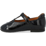 Angulus Black T-Bar Ballerina With Cut-Out Hjerte