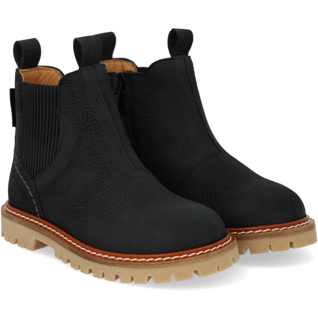 Angulus Black/Black Chunky Chelsea Boot