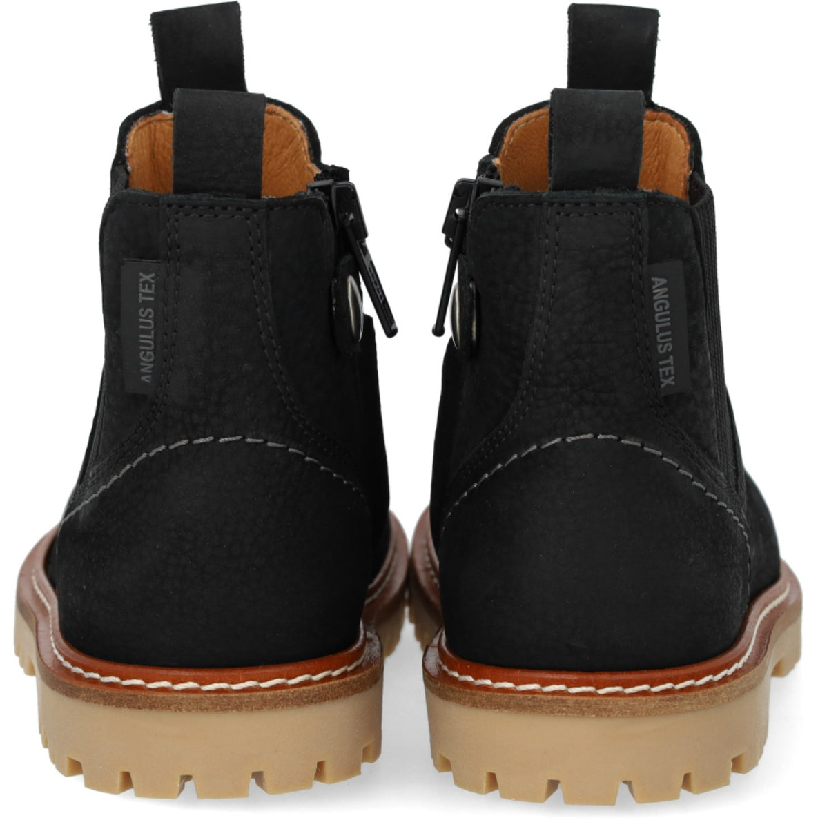 Angulus Black/Black Chunky Chelsea Boot