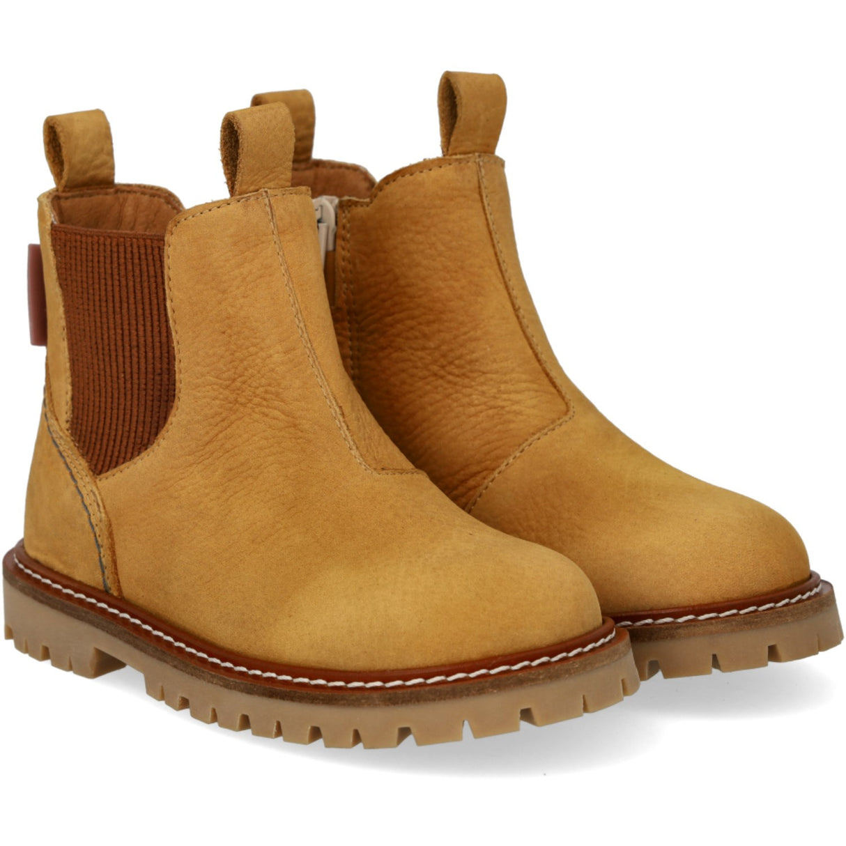 Angulus Ocher/Cognac Chunky Chelsea Boot