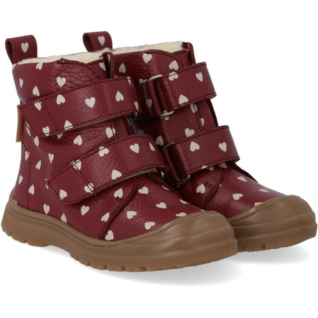 Angulus Berry Rose Hearts Tex Vinterstøvle With Print