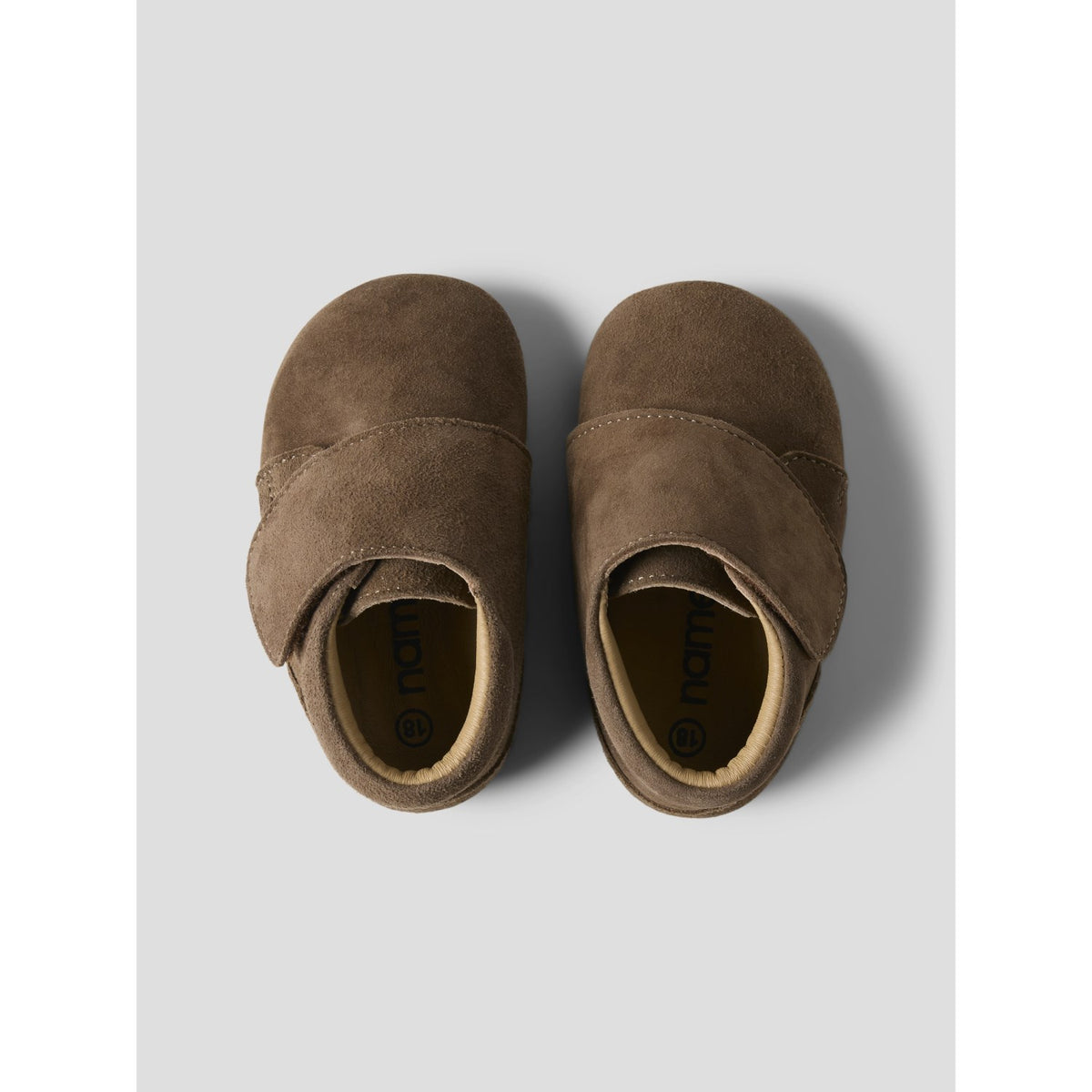 Name It Shaved Chocolate Nbnrene Baby Shoe In Suede W/Velcro
