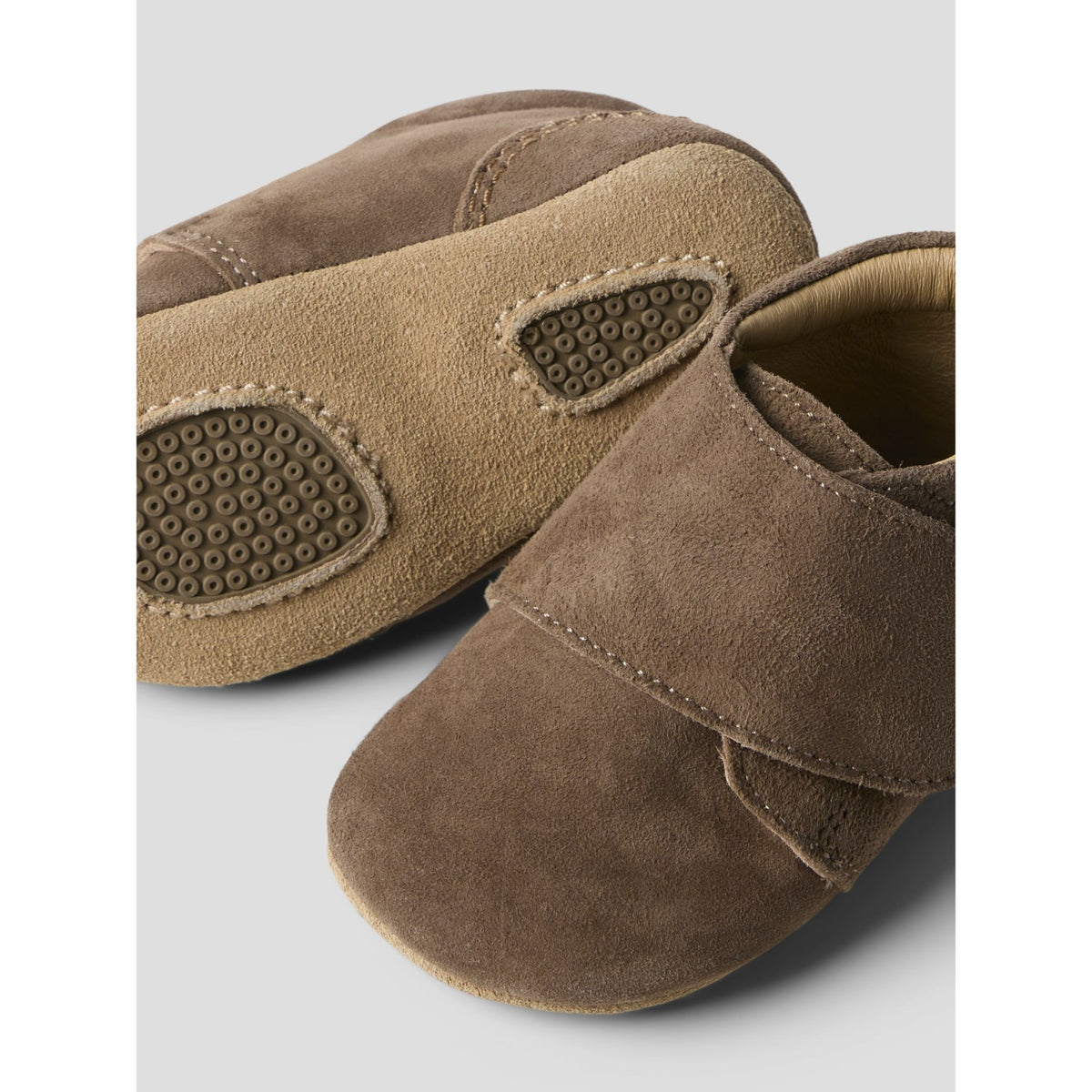 Name It Shaved Chocolate Nbnrene Baby Shoe In Suede W/Velcro