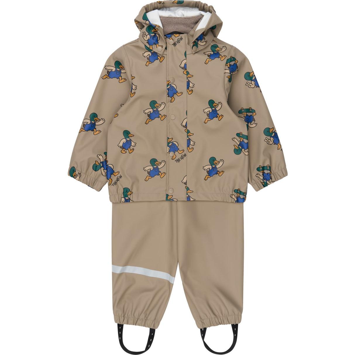 THE NEW Siblings Taupe Gray AOP Tn Tnstuwe Rainwear Set