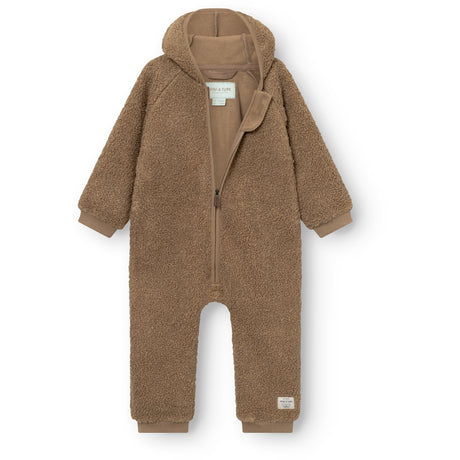 Mini A Ture Otter Brown Matadel Teddyfleece Jumpsuit. Grs