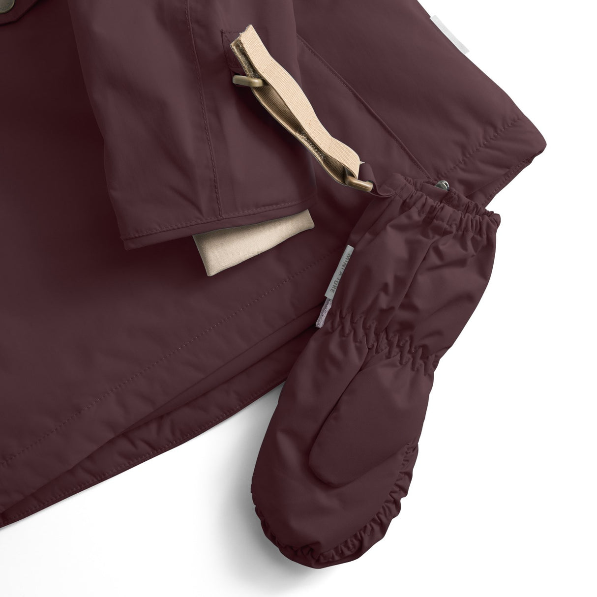 Mini A Ture Fudge Aubergine Matcesar Fleece Lined Mittens